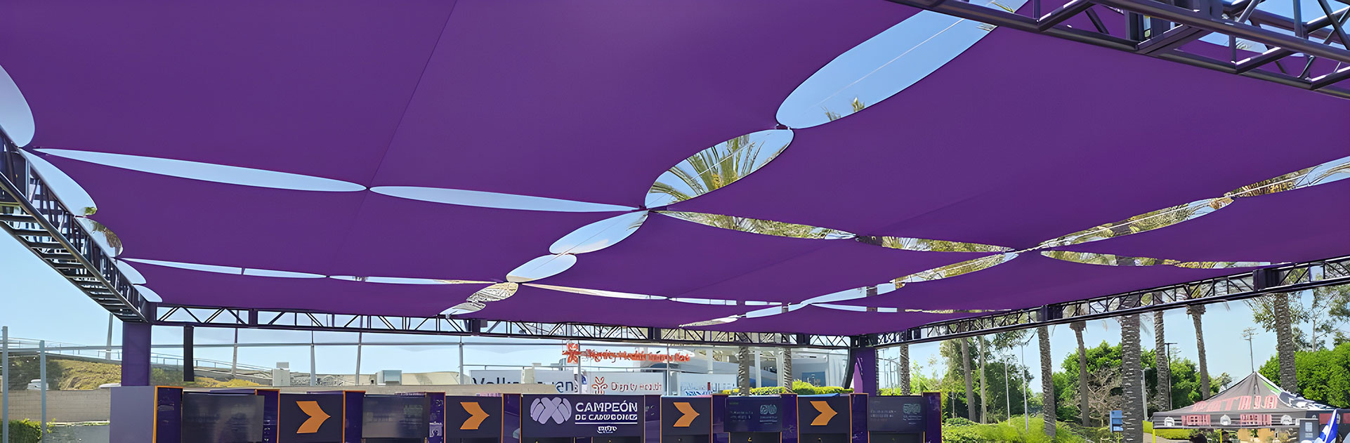 festival shade structure, stretch shade, sun shade for festival, stretch shade canopy, stretch sun shade, fabric shade structures, stretch fabric, stretch shapes, stretchshapes